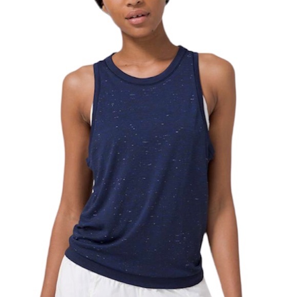 Lululemon Swiftly Relaxed Tank Top in Cosmic Shift Hyper Blue/Black SIZE 2 NWOT